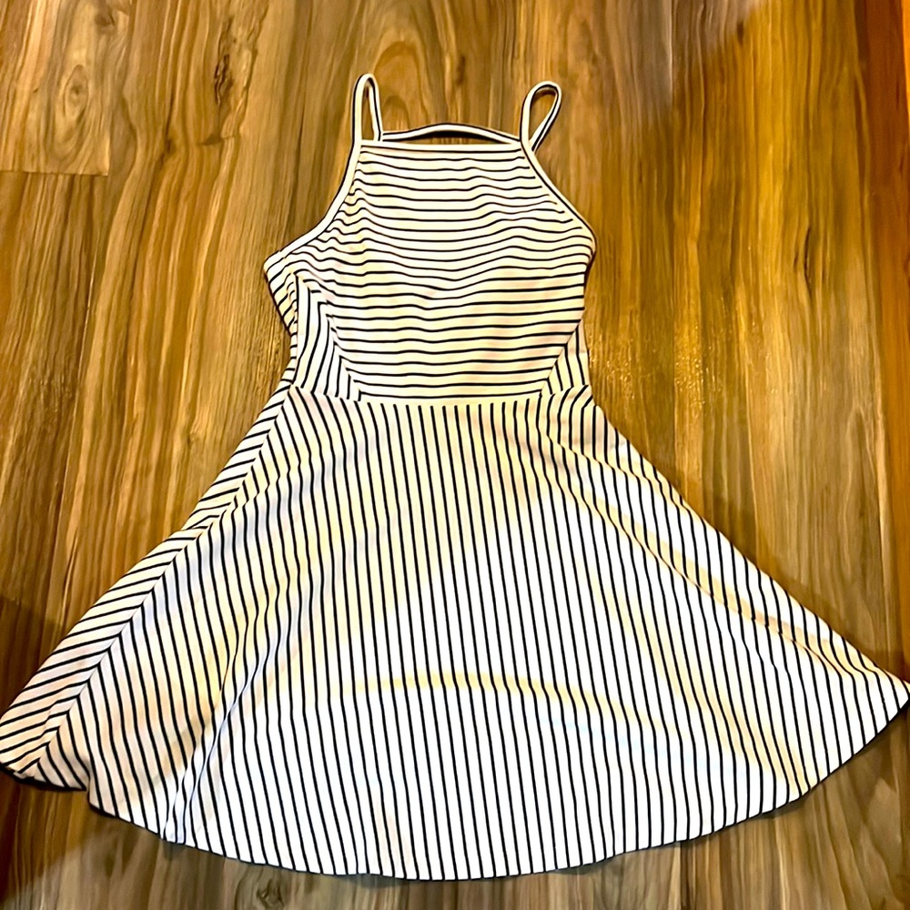 2/$10 Striped spaghetti strap swing dress